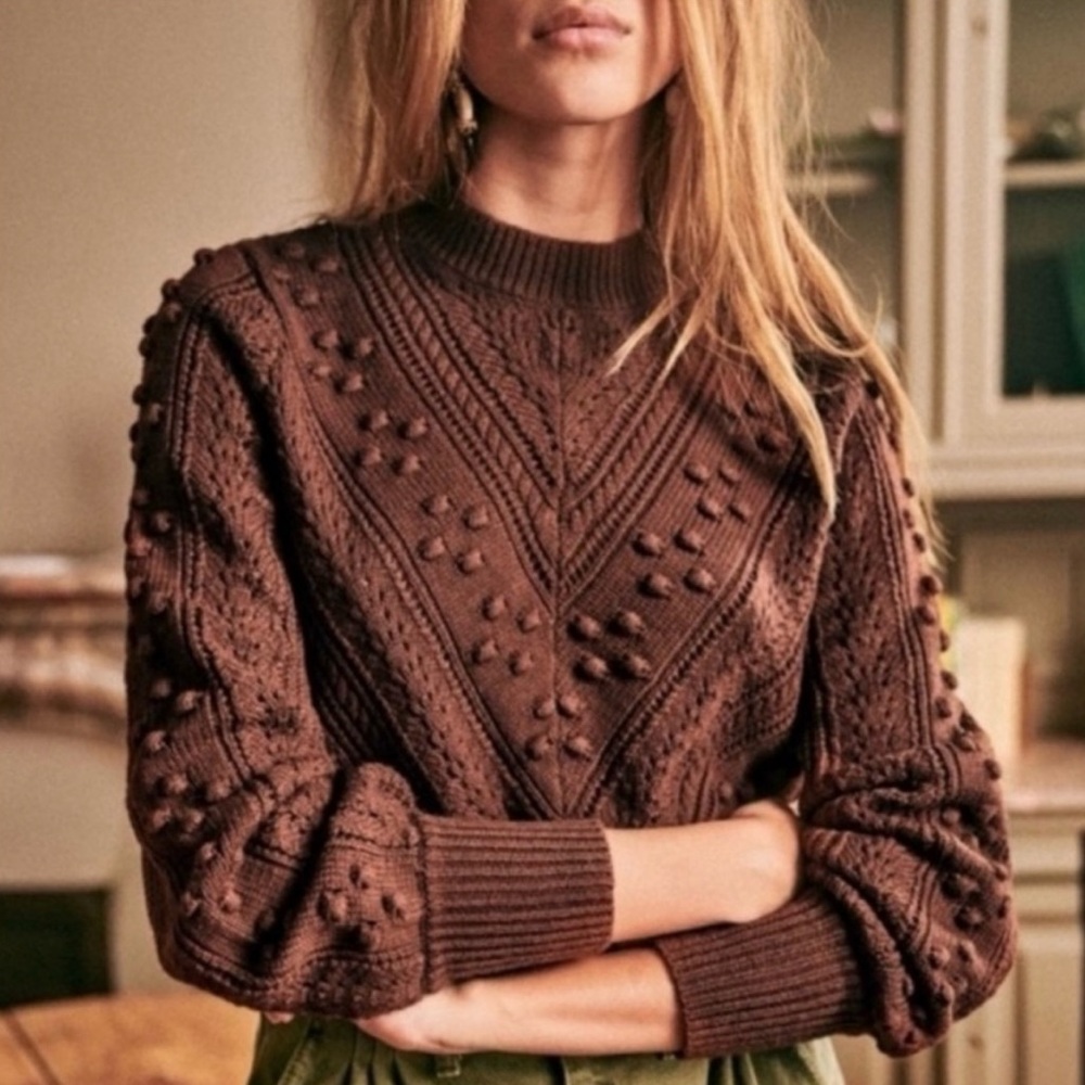 Sezane brown sweater. Size S